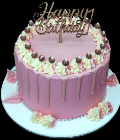 Pink and White Candy 18th Birthday Cake | Baked by Nataleen