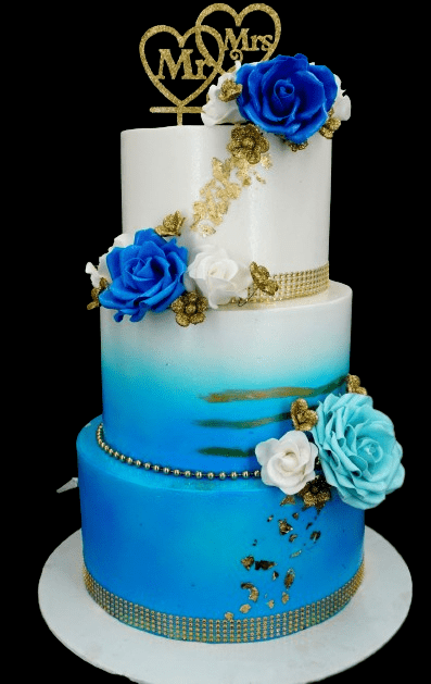 Blue Wedding Cake - Cake Zone