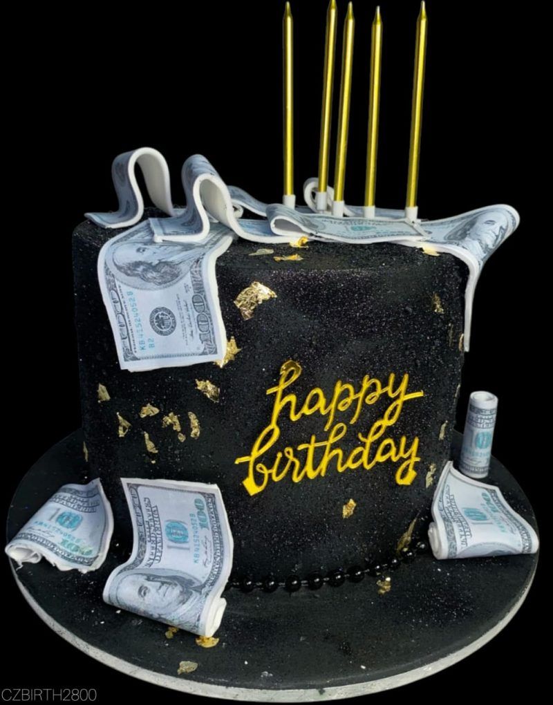 Glam Black & Glitter Cake